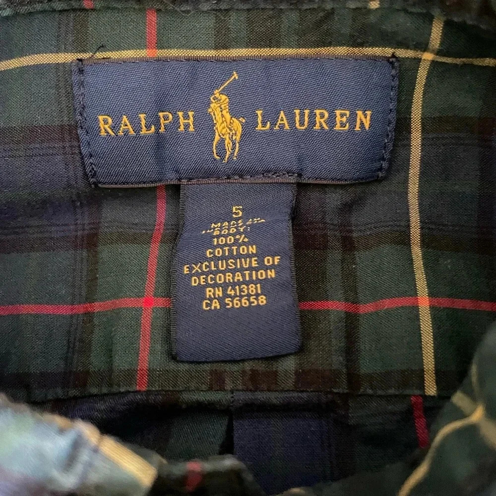Title:
Ralph Lauren Boys’ Tartan Plaid Button-Down Shirt, Size 5 - Picture 3 of 7